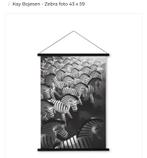Kay Bojesen Zebra Poster - Nieuw in lijst, Huis en Inrichting, Woonaccessoires | Schilderijen, Tekeningen en Foto's, Minder dan 50 cm