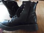 zgan dames meisjes korte veterlaarsjes zwart maat 37 PU leer, Zwart, Lage of Enkellaarzen, ?, Ophalen of Verzenden