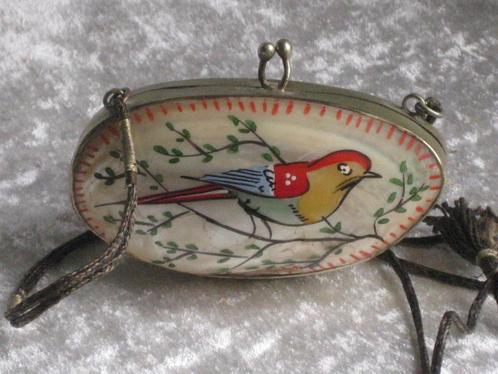 Mother Of Pearl Victorian Schelp Portemonnee, Antiek en Kunst, Curiosa en Brocante, Ophalen