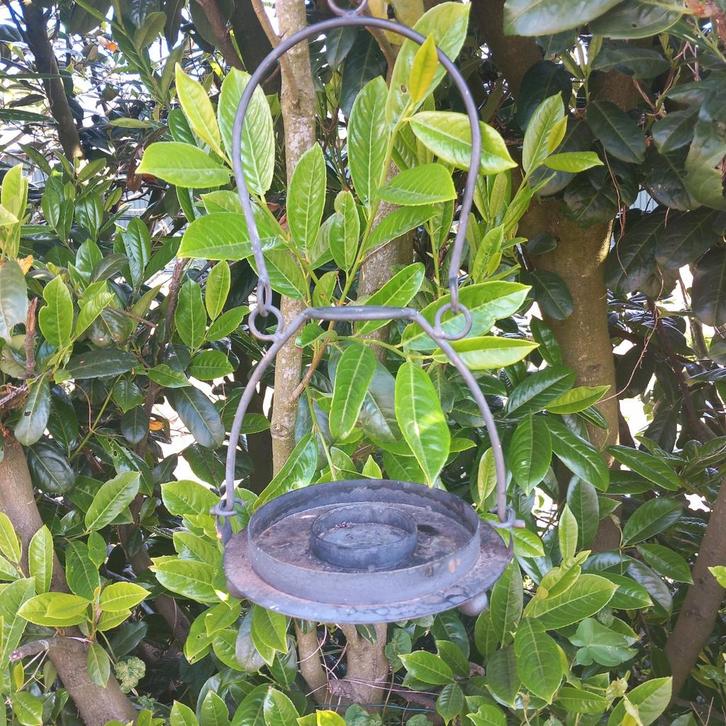 Verweerde Gietijzeren Lantaarn - Staand/Hangend, Tuin en Terras, Fakkels, Gebruikt, Ophalen