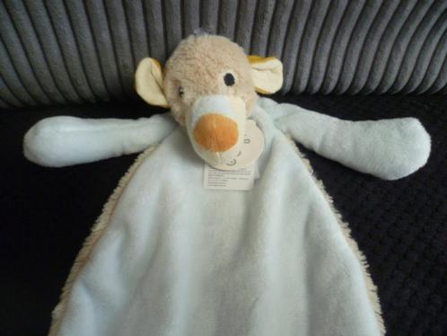 Blauw bruin geel velours hond Daiki doekje lapje Happy Horse, Kinderen en Baby's, Speelgoed | Knuffels en Pluche, Nieuw, Hond