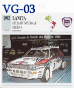 VG3 Autokaart Lancia Delta HF Integrale ( 1992), Verzenden, Zo goed als nieuw, Auto's