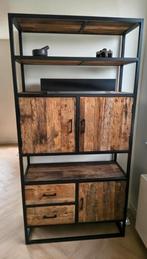 Mooie industriële kast van Indian Railwood, Ophalen, Zo goed als nieuw, 25 tot 50 cm, Metaal