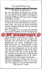 Vierveyzer Willebrordus 1880 Amsterdam 1968 Utrecht Vianen x, Verzamelen, Bidprentjes en Rouwkaarten, Bidprentje, Ophalen of Verzenden