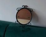 Vintage smeedijzeren spiegel 23 cm, Minder dan 50 cm, Ophalen of Verzenden, Zo goed als nieuw, Minder dan 100 cm