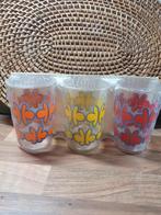 Vintage glazen, jr'70,old stock,retro,orig verpakking,flower, Verzamelen, Retro, Ophalen of Verzenden, Huis en Inrichting