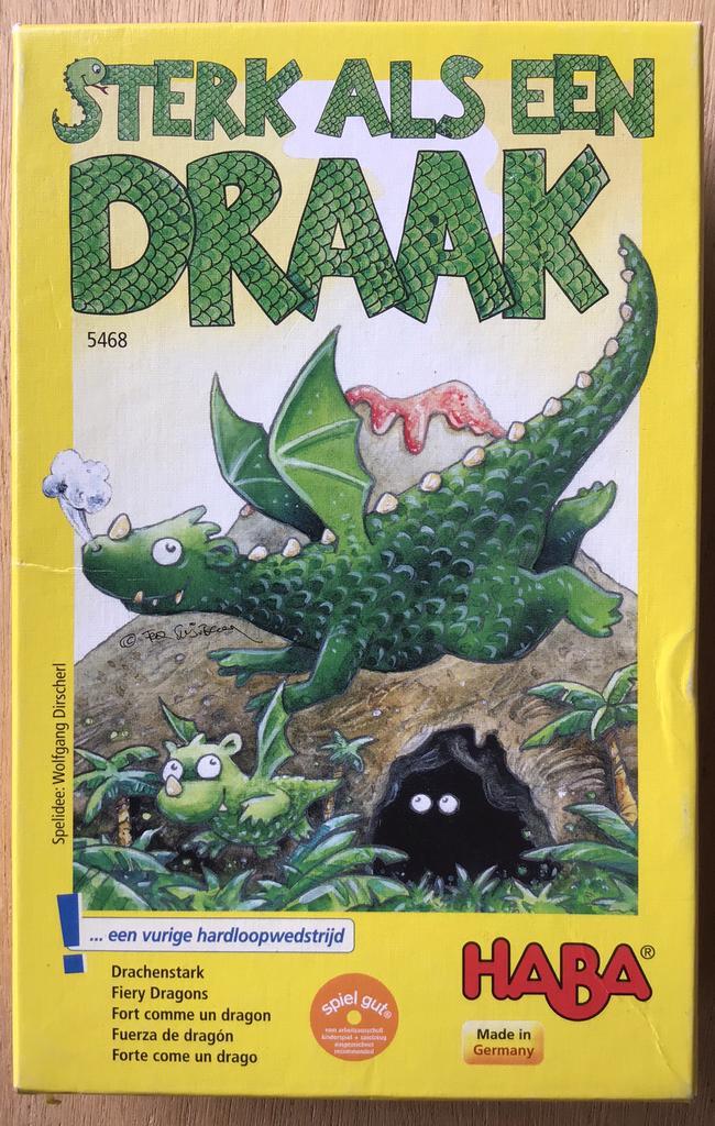 Sterk als een draak van HABA - vanaf 5 jaar - ZGAN, Hobby en Vrije tijd, Gezelschapsspellen | Bordspellen, Zo goed als nieuw, Een of twee spelers