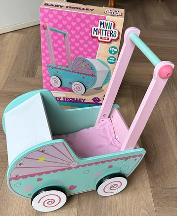 Mini Matters Houten Baby Trolley - zo goed als nieuw beschikbaar voor biedingen