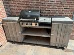 Buiten keuken bbq meubel met gas bbq, Ophalen of Verzenden, Zo goed als nieuw, Gas, Inbouw