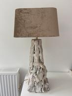 Tafellamp white wash houten voet, Ophalen, Zo goed als nieuw, 50 tot 75 cm