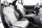 Fiat 500C TwinAir Lounge *Leer*Cabrio*Airco* (bj 2012), Auto's, Euro 5, 86 pk, Zwart, Cabriolet