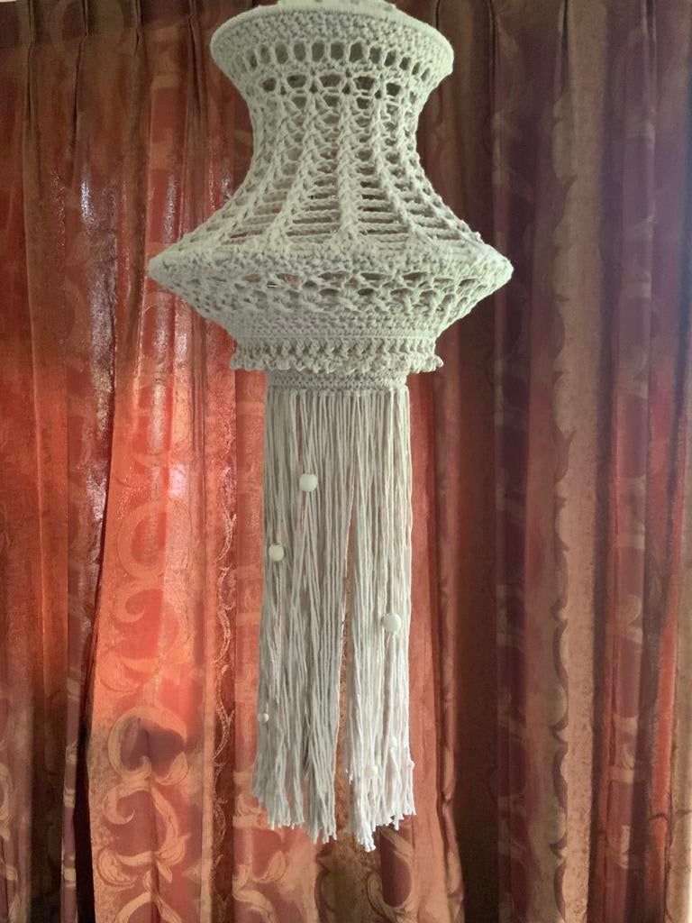 Handgemaakte Gehaakte Kroonluchter - 32x70 cm, Ophalen of Verzenden, Nieuw, Stof, 50 tot 75 cm