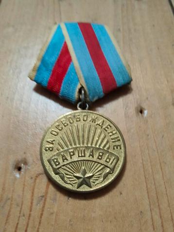 WW2 Medaille Soviet CCCP Voor de bevrijding van Warschau  beschikbaar voor biedingen