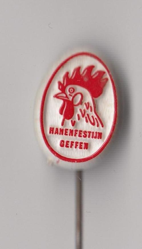 Geffen Hanenfestijn speldje, Verzamelen, Speldjes, Pins en Buttons, Gebruikt, Speldje of Pin, Overige onderwerpen, Ophalen of Verzenden