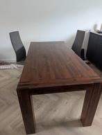 Eettafel massief hout 190x90 cm – stevige tafel 6-persoons, Ophalen, Gebruikt