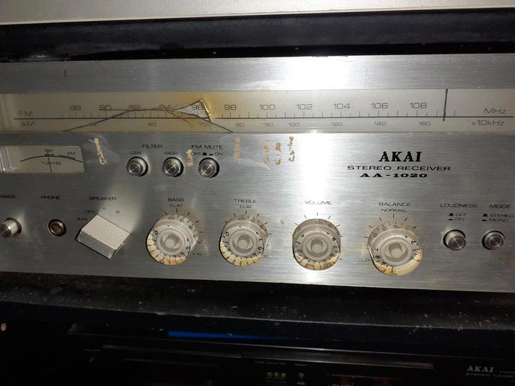 Akai aa-1020 Stereo Receiver, Audio, Tv en Foto, Versterkers en Receivers, Gebruikt, Stereo, Minder dan 60 watt, Overige merken