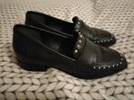 Zwarte leren loafers Manfield, Ophalen of Verzenden, Zo goed als nieuw, Manfield, Instappers