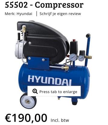 Hyundai compresor beschikbaar voor biedingen