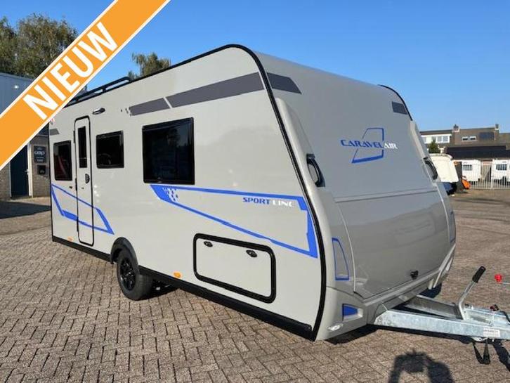 Caravelair Sport-Line 480 2025 Queensbed **AKTIE**, Caravans en Kamperen, Caravans, Bedrijf, tot en met 4, 1000 - 1250 kg, Standaardzit