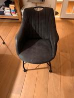 Eetkamerstoelen grijs antreciet 6 x, Huis en Inrichting, Stoelen, Ophalen, Stof, Zo goed als nieuw, Grijs