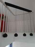 Eetkamer hanglamp zwart met 4 bollen inclusief dimbare led, Huis en Inrichting, Lampen | Hanglampen, Ophalen, Modern / industrieel