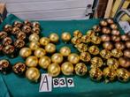 kerstballen goud tinten kunststof [a839, Ophalen of Verzenden
