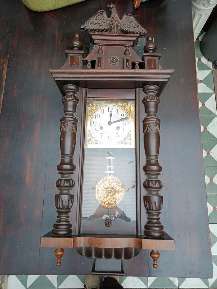 Antieke wandklok / Regulateur – ca. 1900, Antiek en Kunst, Antiek | Klokken, Ophalen
