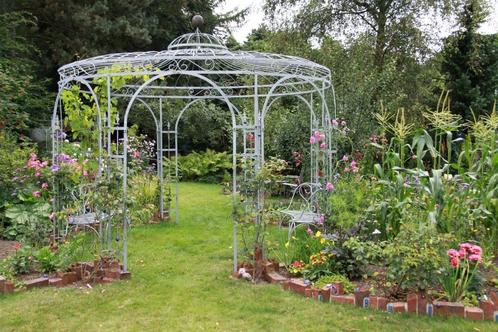Prieel metaal, massief staal,Tuinpaviljoen,Tuinhuis, Tuin en Terras, Tuinhuizen, Nieuw, Overige typen, Metaal, 250 tot 500 cm
