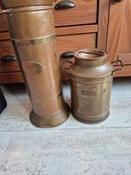 Oude koperen melkbus en kolenkit, Ophalen