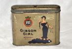 Duits blik sigaretten Manoli Gibson Girl cigarette tin 1910, Verzenden, Gebruikt, Overige, Overige merken