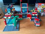 Brandweer kazerne (nep) Lego, met helikopter, brandweerauto, Ophalen of Verzenden, Gebruikt, Complete set, Lego