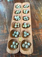 Mankala houten mancala oware owale spel hout schildpad, Hobby en Vrije tijd, Gezelschapsspellen | Overige, Ophalen of Verzenden