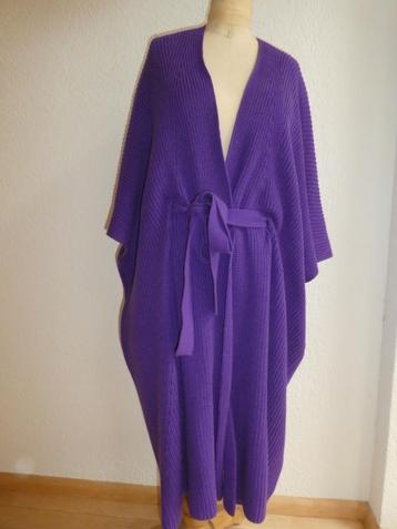 Didi oversized cape vest 1 maat paars gebreid ZGAN beschikbaar voor biedingen