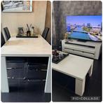 Meubelset italiaans wit hoogglans salontafel,eettafel,tvkast, Huis en Inrichting, Complete inboedels, Ophalen