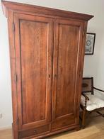 Massief eiken kast vintage met planken en laden kersenkleur, Ophalen, Gebruikt