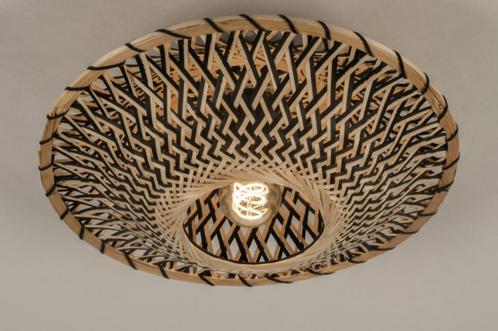 plafondlamp rotan riet tafel hal bed keuken lamp 40 of 50 cm, Huis en Inrichting, Lampen | Plafondlampen, Nieuw, Metaal, Ophalen of Verzenden