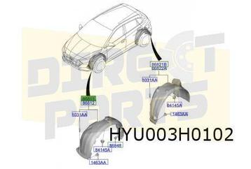 Hyundai	i20 (11/20-11/23-) Modderkuip Rechts Origineel! 8681 beschikbaar voor biedingen