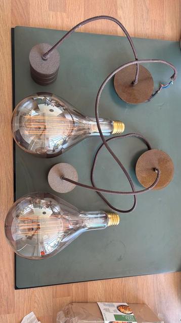 Design Hanglampen met XL Retro Filamentlampen - Set van 2 beschikbaar voor biedingen