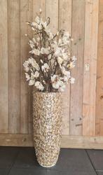 NIEUWE Schelpenvaas 90 cm inclusief bloemen 200,00!!, Huis en Inrichting, Woonaccessoires | Kunstplanten en Kunstbloemen, Nieuw