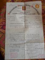 Polis Ned. Glasverzekering Maatschappij 1928, Verzamelen, Ophalen of Verzenden, Gebruikt