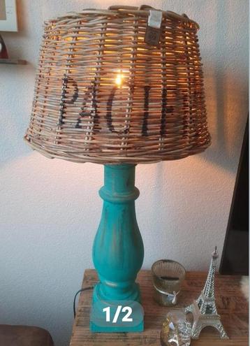 2x Lamp met Rotan Kap Rivera maison beschikbaar voor biedingen