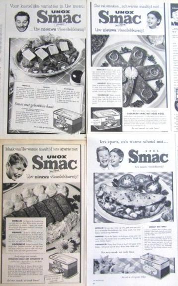 19 vintage advertenties reclames Unox Smac 1956-60 beschikbaar voor biedingen