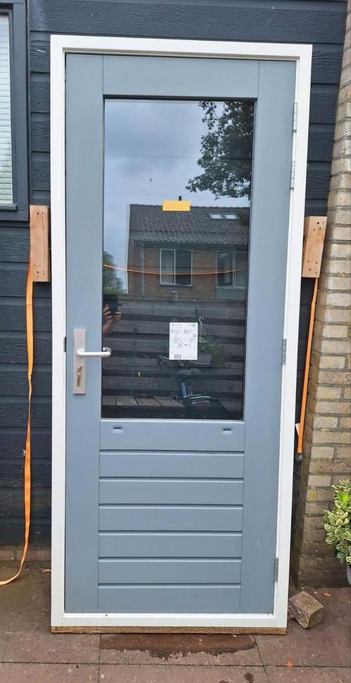 Buitendeur en kozijn, incl isolatieglas, Doe-het-zelf en Verbouw, Kozijnen en Schuifpuien, Zo goed als nieuw, Deurkozijn, Hout