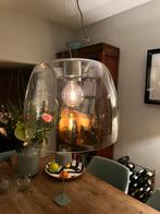 Ronde glazen hanglamp van Nijhof, Huis en Inrichting, Ophalen, Zo goed als nieuw, Glas, Minder dan 50 cm