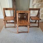 Drie houten klapstoelen Trieste, door Aldo Jacober jaren 60, Ophalen