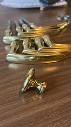 Massief messingen deurklinken, Ophalen of Verzenden, Zo goed als nieuw, Koper of Messing, Klink of Kruk