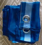 Blauwe gordijntjes, 2 stuks!, Minder dan 50 cm, Blauw, 100 tot 150 cm, Ophalen of Verzenden