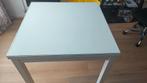 IKEA uitschuifbare tafel met glasplaat, Huis en Inrichting, Tafels | Eettafels, Ophalen, 50 tot 100 cm, Vierkant, 50 tot 100 cm