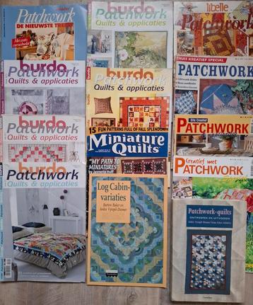 Patchwork en quilt - 11 bladen en 3 boeken  beschikbaar voor biedingen