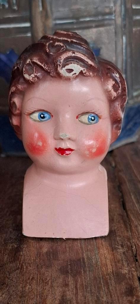 Brocant poppenhoofdje, Antiek en Kunst, Curiosa en Brocante, Ophalen of Verzenden